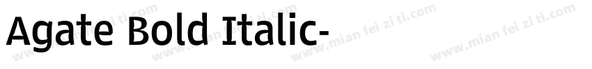 Agate Bold Italic字体转换